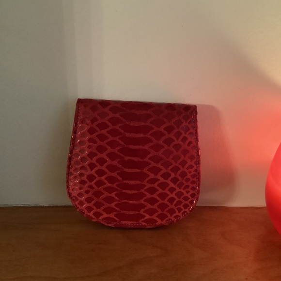 Red Leather snakeskin wallet - Due Fratelli - Picture 3 of 8